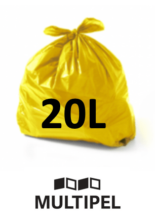 Saco Lixo Amarelo 20 Litros 0,06 com 100 un. Imagem 1