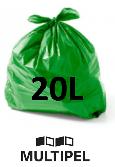Saco Lixo Verde 20 Litros 0,06 com 100 un. Imagem 1
