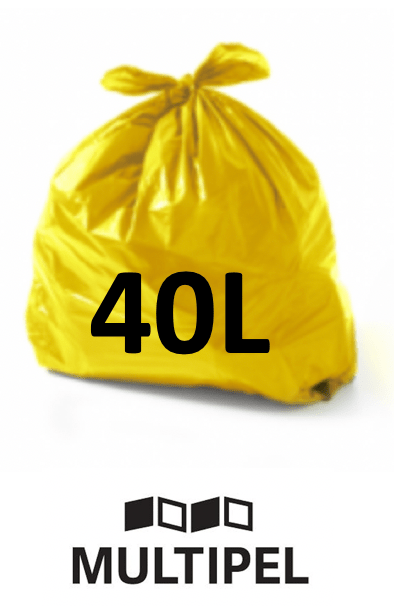 Saco Lixo  Amarelo 40 Litros 0,06 com 100 un. Imagem 1
