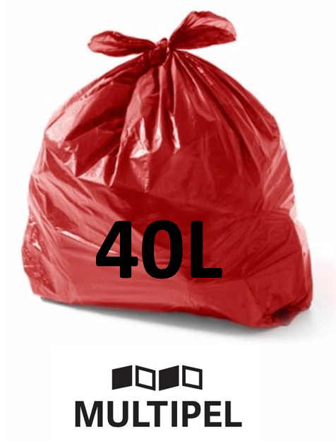 Saco Lixo Vermelho 40 Litros 0,06 com 100 un. Imagem 1