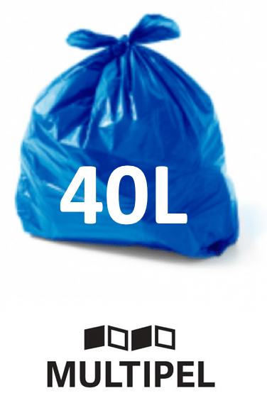 Saco Lixo Azul 40 Litros 0,06 com 100 un. Imagem 1