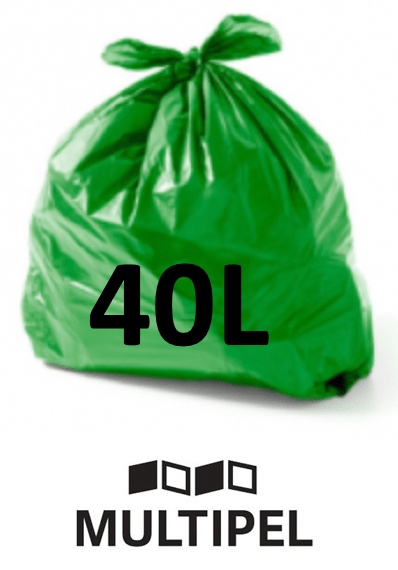 Saco Lixo Verde 40 Litros 0,06 com 100 un. Imagem 1